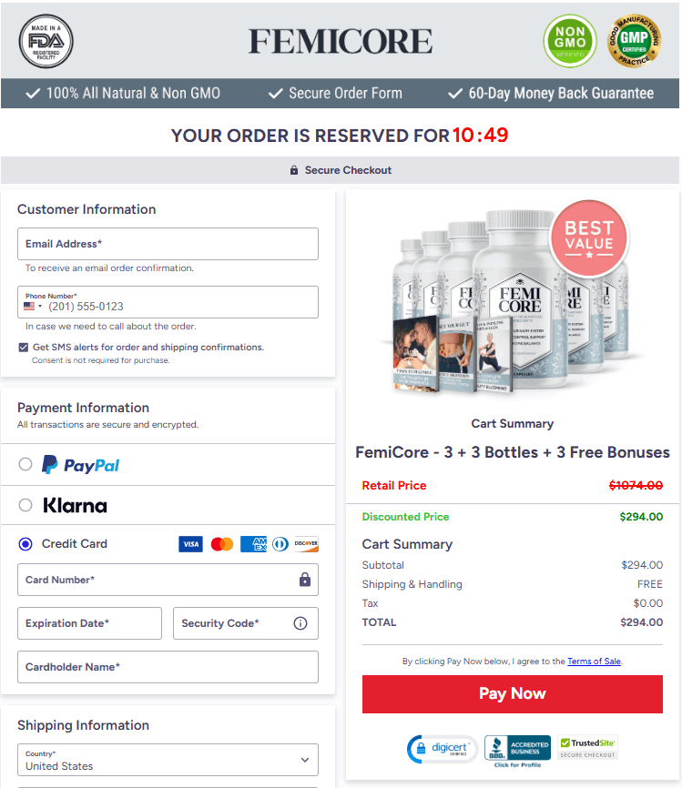 femicore-checkout-page